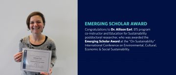 Dr. Allison Earl receives Emerging Scholar Award