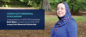 Neila Miled Awarded Joseph Katz Memorial Scholarship