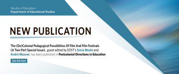 New Publication – The (De)Colonial Pedagogical Possibilities Of Film And Film Festivals