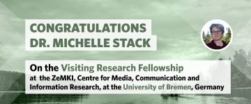 Congratulations Dr. Michelle Stack on the Visiting Research Fellowship