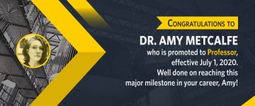 Congratulations to Dr. Amy Metcalfe – Professor promotion