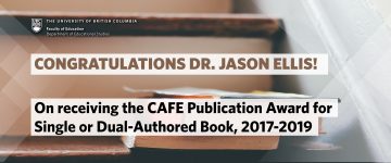 Dr. Jason Ellis – CAFE Best Book Award