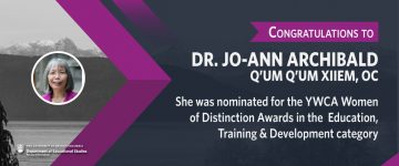 Dr. Jo-ann Archibald – YWCA Women of Distinction Awards Nomination
