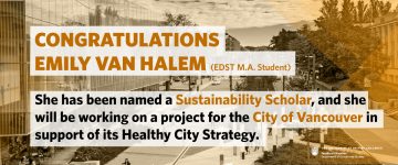 Emily Van Halem named Sustainability Scholar