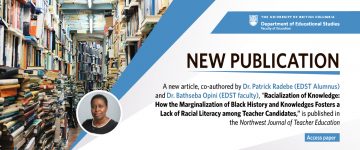 New Publication: Racialization of Knowledge
