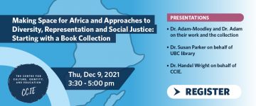 CCIE Event: Making Space for Africa and Approaches to Diversity, Representation and Social Justice