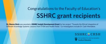 Dr. Sharon Stein – SSHRC Insight Development Grant