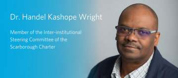 Dr. Wright is an invited member of the national Inter-institutional Steering Committee of the Scarborough Charter