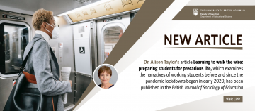 New article – Dr. Alison Taylor – Learning to walk the wire: preparing students for precarious life