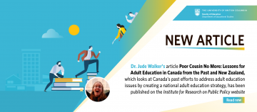 New article – Poor Cousin No More: Lessons for Adult Education in Canada from the Past and New Zealand