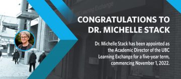 Dr. Michelle Stack – Academic Director, UBC Learning Exchange