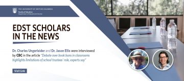 Dr. Charles Ungerleider and Dr. Jason Ellis in article “Debate over book bans in classrooms highlights limitations of school trustees’ role, experts say”