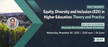 EQUITY, DIVERSITY AND INCLUSION (EDI) IN HIGHER EDUCATION