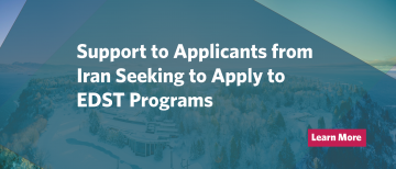 Support to Applicants from Iran Seeking to Apply to EDST Programs 
