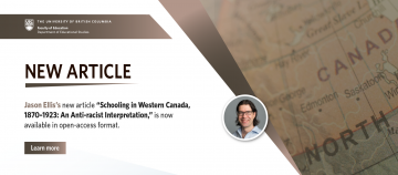 New Article – Schooling in Western Canada, 1870–1923: An Anti-racist Interpretation