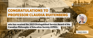 Professor Ruitenberg has received the 2023 Distinguished Service Award of the CPES