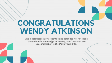 Wendy Atkinson successfully defended her MA thesis
