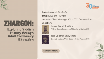 Zhargon: Exploring Yiddish History through Adult Community Education