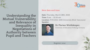 Event – Understanding the Mutual Vulnerability and Relevance of Inequality in Negotiations of Authority between Pupil and Teachers