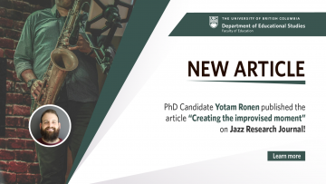 New article – Creating the Improvised Moment – Yotam Ronen