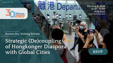 Strategic (De)coupling of Hongkonger Diaspora with Global Cities