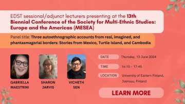 EDST sessional/adjunct lecturers presenting at the 13th Biennial Conference of the Society for Multi-Ethnic Studies: Europe and the Americas (MESEA)
