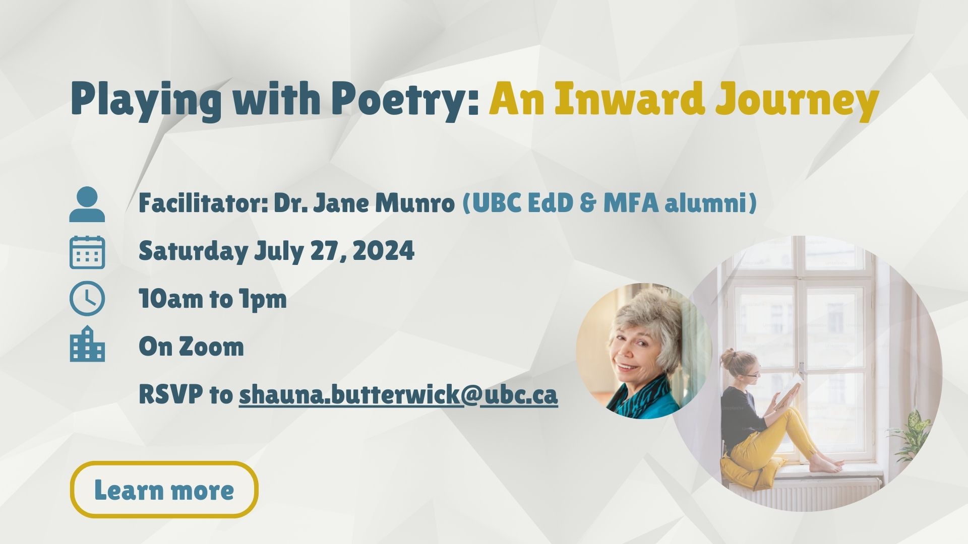 Playing with Poetry: An Inward Journey - Department of Educational Studies