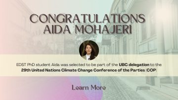Aida Mohajeri in a UBC Delegate at COP 29