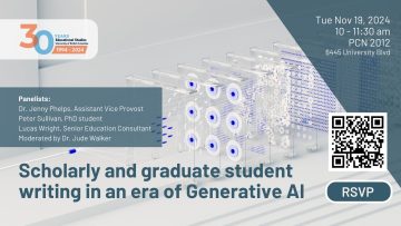 Scholarly and graduate student writing in an era of Generative AI