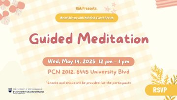 EDST GAA Presents: Mindfulness with Mahfida – Guided Meditation