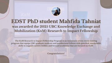 Mahfida Tahniat – 2025 UBC KxM Research to Impact Fellowship