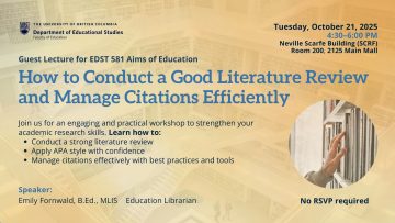 How to Conduct a Good Literature Review and Manage Citations Efficiently